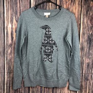 COPY - Ann Taylor LOFT Penguin Sweater Size Medium Gray
